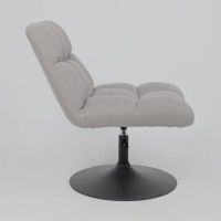 Кресло поворотное AksHome GRANDE (Гранде) серая ткань Linen Fabric-11/черный купить в Минске