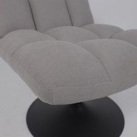 Кресло поворотное AksHome GRANDE (Гранде) серая ткань Linen Fabric-11/черный купить в Минске