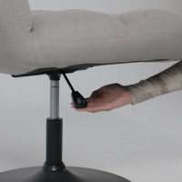 Кресло поворотное AksHome GRANDE (Гранде) серая ткань Linen Fabric-11/черный купить в Минске