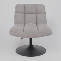 Кресло поворотное AksHome GRANDE (Гранде) серая ткань Linen Fabric-11/черный купить в Минске