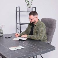 Кресло Akshome HARMONY (Хармони) серая ткань/хром купить в Минске