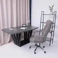 Кресло Akshome HARMONY (Хармони) серая ткань/хром купить в Минске