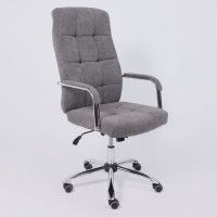 Кресло Akshome HARMONY (Хармони) серая ткань/хром купить в Минске