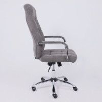 Кресло Akshome HARMONY (Хармони) серая ткань/хром купить в Минске