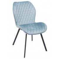Стул AksHome HARVEY (Харвей) голубой велюр G062-43/черный