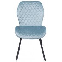 Стул AksHome HARVEY (Харвей) голубой велюр G062-43/черный купить в Минске