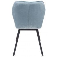 Стул AksHome HARVEY (Харвей) голубой велюр G062-43/черный купить в Минске