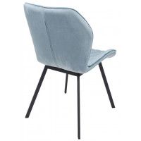 Стул AksHome HARVEY (Харвей) голубой велюр G062-43/черный купить в Минске