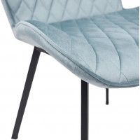 Стул AksHome HARVEY (Харвей) голубой велюр G062-43/черный купить в Минске