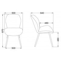 Стул AksHome HARVEY (Харвей) винный велюр G062-35/черный купить в Минске