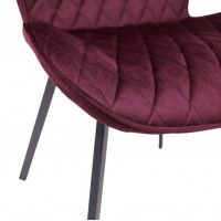 Стул AksHome HARVEY (Харвей) винный велюр G062-35/черный купить в Минске