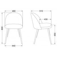 Стул AksHome HONNOR (Хонор) голубой велюр HLR-62/дуб купить в Минске Стул AksHome HONNOR (Хонор) голубой велюр HLR-62/дуб купить в Минске