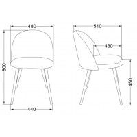 Стул AksHome HONNOR (Хонор) серый велюр HLR-21/дуб купить в Минске Стул AksHome HONNOR (Хонор) серый велюр HLR-21/дуб купить в Минске