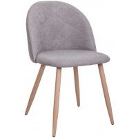 Стул AksHome HONNOR (Хонор) светло-серый 1701-26/дуб