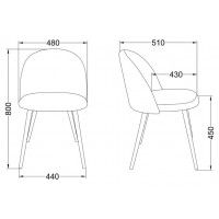 Стул AksHome HONNOR (Хонор) бежевая ткань 1701-3/орех купить в Минске