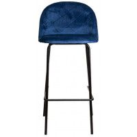 Стул барный AksHome ICON (Айкон) синий велюр HLR 64/черный купить в Минске