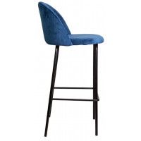 Стул барный AksHome ICON (Айкон) синий велюр HLR 64/черный купить в Минске