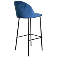 Стул барный AksHome ICON (Айкон) синий велюр HLR 64/черный купить в Минске