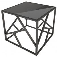Стол журнальный ИМПЕРИАЛ 500*500*500 черный/черный