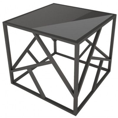 Стол журнальный ИМПЕРИАЛ 500*500*500 черный/черный купить в Минске