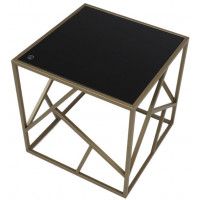 Стол журнальный ИМПЕРИАЛ 500*500*500 черный/золотой купить в Минске
