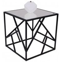 Стол журнальный ИМПЕРИАЛ 500*500*500 зеркало/черный купить в Минске