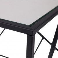 Стол журнальный ИМПЕРИАЛ 500*500*500 зеркало/черный купить в Минске