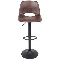Стул барный AksHome INDIANA (Индиана) экокожа коричневый  PU C-03/черный купить в Минске