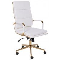 Кресло AksHome INDIGO (Индиго) белый/золотой