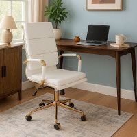 Кресло AksHome INDIGO (Индиго) белый/золотой купить в Минске