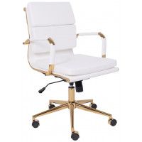 Кресло AksHome INDIGO (Индиго) LB белый/золотой