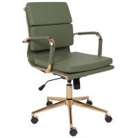 Кресло AksHome INDIGO (Индиго) LB зеленый/золотой