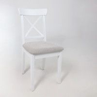 Стул Ингольф белый тон 7/серая ткань Аризона дождь 149/2 купить в Минске