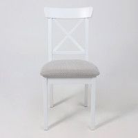 Стул Ингольф белый тон 7/серая ткань Аризона дождь 149/2 купить в Минске