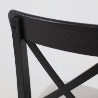 Стул Ингольф черный тон 9/серая ткань Аризона дождь 149/2 купить в Минске