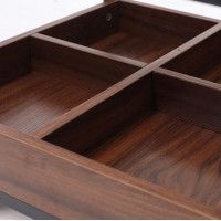 Стол журнальный Akshome JACOMO, орех темный/черный, 500*500*500 купить в Минске