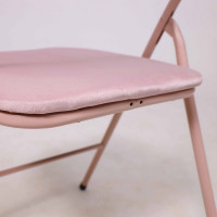 Стул складной AksHome JAKE (Джейк) велюр нежно-розовый купить в Минске