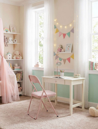 Стул складной AksHome JAKE (Джейк) велюр нежно-розовый купить в Минске