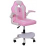Кресло поворотное JASMINE, WHITE, ткань, розовый