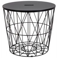 Стол журнальный Akshome JUMBO, черный/черный, d 480*430