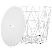 Стол журнальный Akshome JUMBO, белый/белый, d 480*430 купить в Минске Стол журнальный Akshome JUMBO, белый/белый, d 480*430 купить в Минске