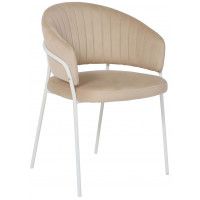 Кресло JUST (Джаст) бежевый VELUTTO 18 / белый Кресло JUST (Джаст) бежевый VELUTTO 18 / белый