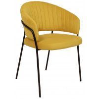 Кресло JUST (Джаст) горчичный VELUTTO 28 / черный Кресло JUST (Джаст) горчичный VELUTTO 28 / черный