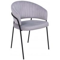 Кресло JUST (Джаст) серый VELUTTO 52 / черный