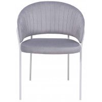 Кресло JUST (Джаст) серый VELUTTO 52 / белый купить в Минске