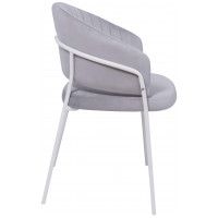 Кресло JUST (Джаст) серый VELUTTO 52 / белый купить в Минске