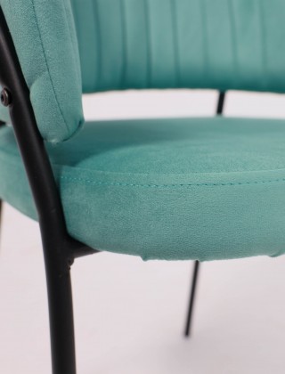 Кресло JUST (Джаст) светло-зеленый VELUTTO 43 / черный