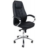 Кресло Akshome KAPRAL (Капрал) натуральная кожа черный
