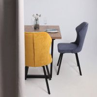 Стул AksHome КАВРУС U-R Nessi Cosmic 16 джинсовый велюр/черный купить в Минске