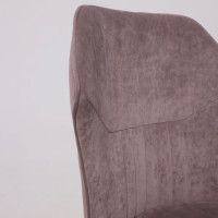 Стул AksHome КАВРУС U-R Nessi Dove 05 серо-коричневый велюр/черный купить в Минске